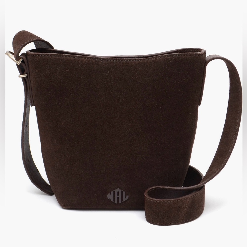 Jayden leather Suede bucket crossbody Bag espresso